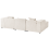 Beliani Corner Sofa 3 Seater DOLVA Corduroy Off-White Right Hand 6