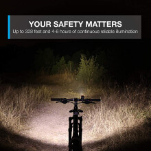 Bike Flashlight & Tail Light Set, Q5 LED, AAA & CR2032 Batteries