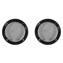 2X Aluminum Car Tweeter Speaker Grill Cover, 3.5 Inch, Full Metal Mesh Grille for Audio Enhancement Black