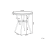 Beliani Bistro Table RIFREDDO 70 cm 70 cm Tempered Glass Grey 3