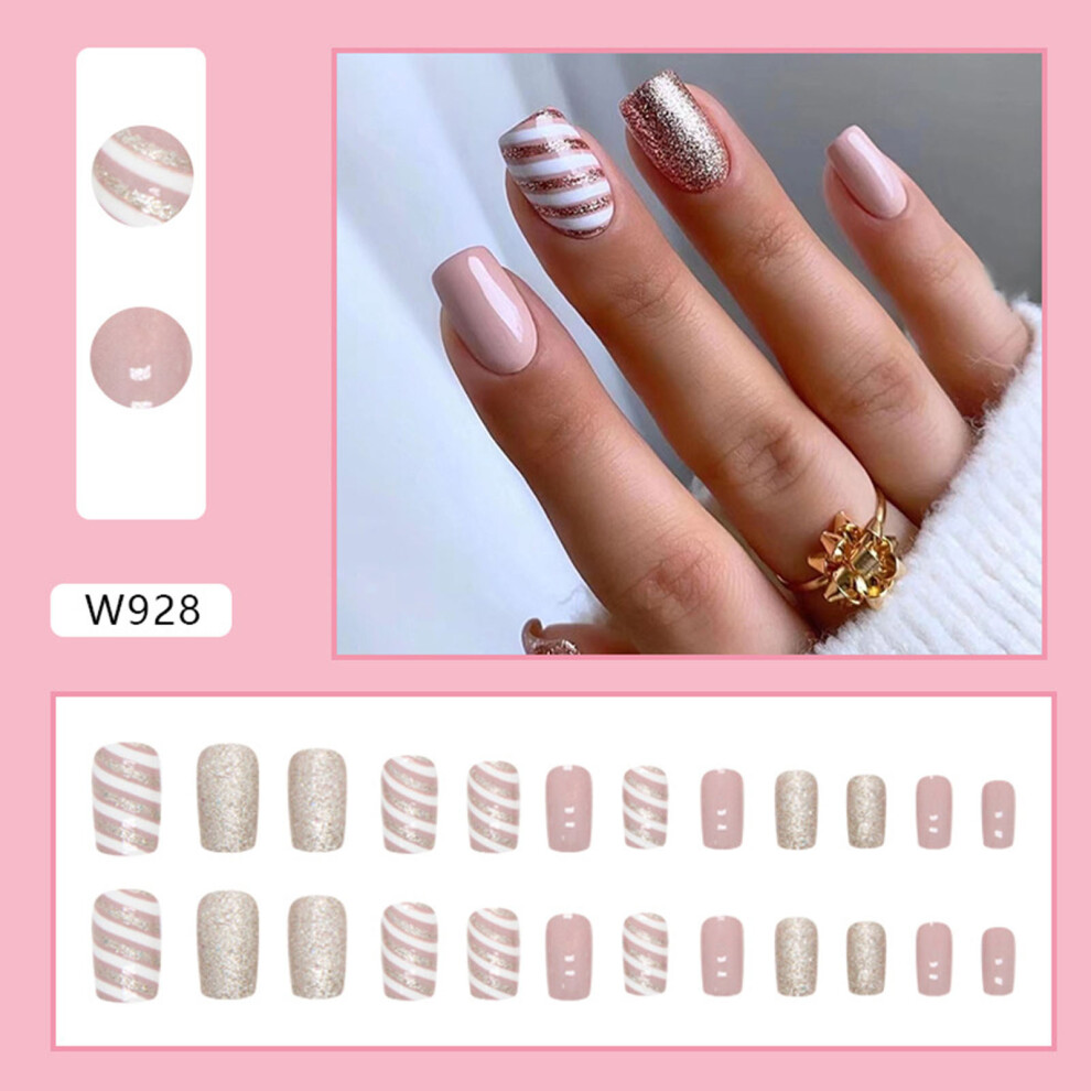 Roc-Electron (Standard) Glossy Christmas False Nails - Salon & Diy