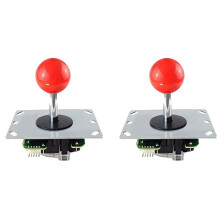 2X Arcade Joystick Controller Joystick Joystick with Circuit Board 5P Pin Without Light Joystick Game Console Handle D