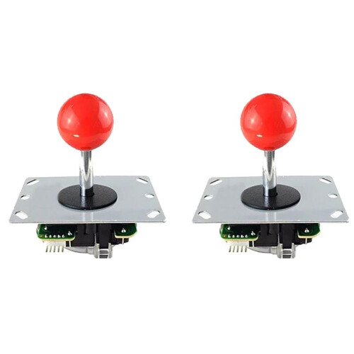 2X Arcade Joystick Controller Joystick Joystick with Circuit Board 5P Pin Without Light Joystick Game Console Handle D 1