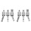 6 Pack Impact Grade Socket Adapter 360-Degree Universal Joint Swivel Socket Set, Socket to Drill Adapter 1