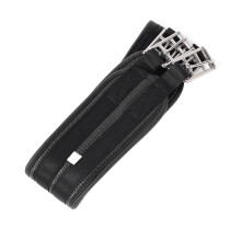 Chafeless Girth 110CM Stainless Steel Buckle PU Leather Curved Contoured