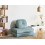 Beliani Single Sofa Bed OLDEN Fabric Light Blue 2
