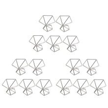 Pack 15 Air Plant Holder Air Plants Holders Tillandsias Display Air Purifying Plant Container Air Fern Stand, Silver