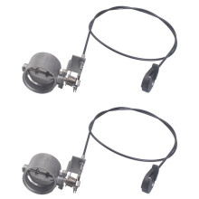 2X Universal Motorcycle Modified 2Inch/50mm Exhaust Pipe Valve Exhaust Pipe Muffler Parts