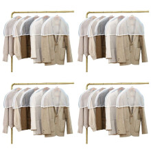 20X Housse Anti-Poussière pour Vêtements Accueil PEVA Transparent Poche Suspendue Manteau Housse Anti-Poussière Vêtements Demi-Corps Housse