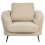 Beliani Armchair KJAER Boucle Light Beige 5