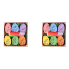 12 Pcs Easter DIY Hand-Painted Eggs 2024 Cartoon Eggs Children'S Handmade Gift Easter Egg Painting Kit-A