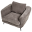Beliani Armchair KJAER Chenille Taupe 6