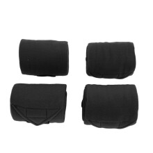 Horse Polo Leg Wraps 4PCS Soft Fleece Protectors for Equestrian Sports in Black