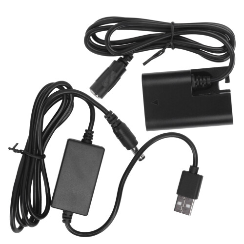 Dummy-Batterie DC-Stromadapter für Canon 5D2-6D mit USB-Kabel 1