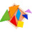 Ξύλινο παζλ Tangram Pyaiiner - Γρίφος Λογικής - Πολύχρωμα Εκπαιδευτικά Παιχνίδια - 2