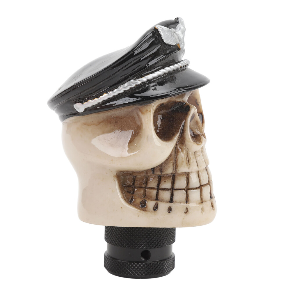 Skull Resin Gear Shift Knob With 3 Adapters For Most Cars, Black 6901390978426