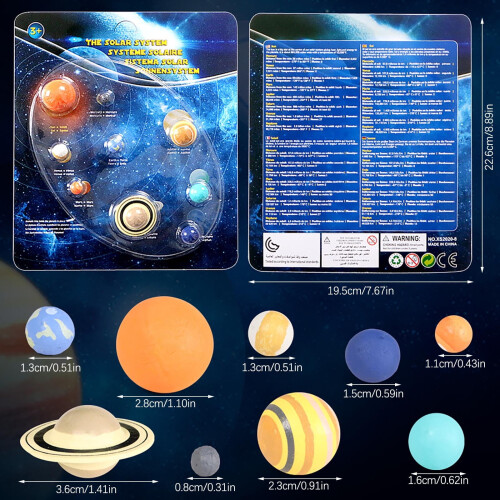 3D Solar System Model Educational Toy with 8 Planets 2