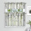 Leaf Kitchen Curtains Farmhouse Green 3-Piece Set 2