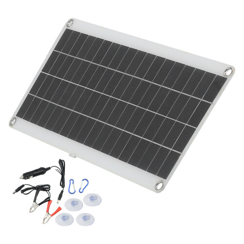 20W Polycrystalline-Solarmodul mit Doppel-USB-Ladegerät, 44 x 20 cm 1