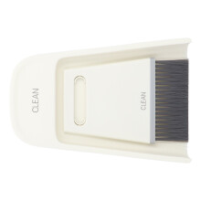 Mini Manual Dustpan & Brush Set, ABS+PET+EVA, White