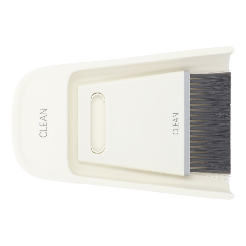 Mini Manual Dustpan & Brush Set, ABS+PET+EVA, White