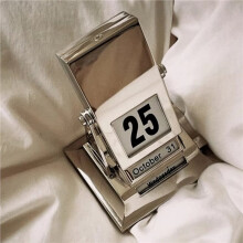 2X Scandinavian Simple Desktop Supplies Rotating Calendar High-Grade Metal Desk Calendar Calendar Decorations for Gifts