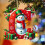 Christmas Snowman Ornament with Initial Letter, Red, 26 pcs 3