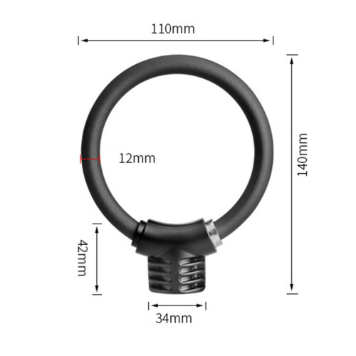 Compact Bike Cable Lock 12mm 1