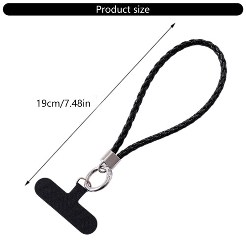 Cordão para celular, alça macia de couro para pulso com abas. 2