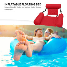 Inflatable Foldable Water Floating Lounge Chair, 47.2x39.4in