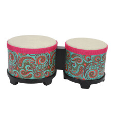 5 Inch 6 Inch Bongo Drum Set for Kids and Adults, Blue Texture