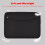 Capa para laptop de 13 a 14 polegadas com bolso frontal – Compatível com MacBook Air/Pro, HP, Dell, Lenovo, Acer – Preta 3