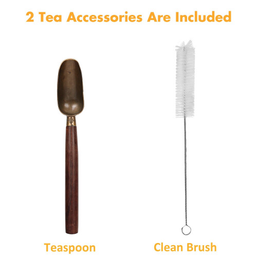 2 Pcs Clear Glass Tea Infuser for Loose Leaf Tea Steeper Filter with Cork 1