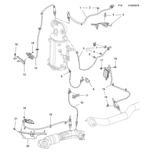 55495632 Car NOx Sensor for   Insignia 1.6CDTi 2017-Onwards A2C15391500-01 Nitrogen Oxide Sensor 1
