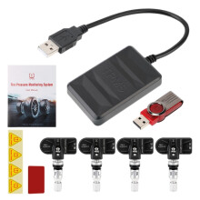 TPMS Auto Sistema di Monitoraggio Della Pressione Dei Pneumatici Navigazione USB Android Rilevamento Della Pressione Dei Pneumatici Sensore Interno