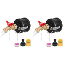 2X IBC-Behälteradapter, 2-Zoll-Nockenverschluss für 275-330 Gallonen IBC-Behältertank, IBC-Behälter-auf-Gartenschlauch-Adapter mit