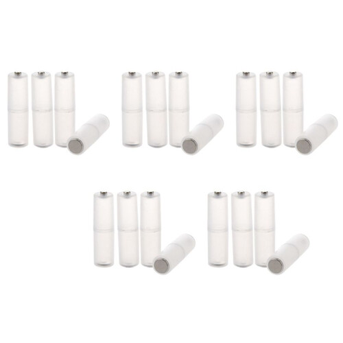 20 Pcs AAA to AA Battery Cell Converter Adaptor Cylindrical Case Holder 1