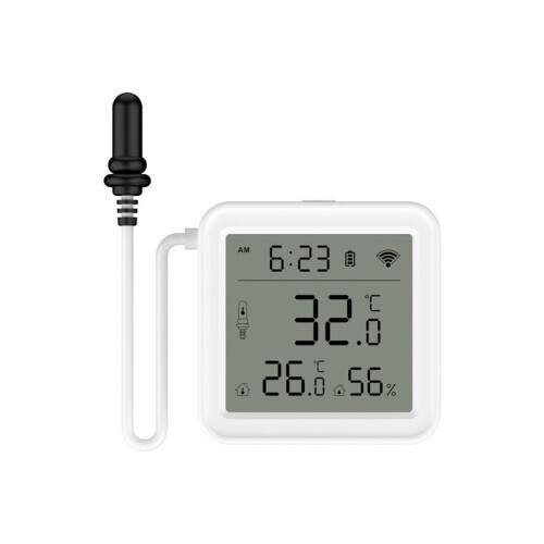 Tuya Wifi Temperature and Humidity Sensor with External Probe Digital LCD Screen Work with  APP Control 2
