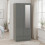 Seconique Denver 2 Door 1 Drawer Wardrobe Grey Gloss 1