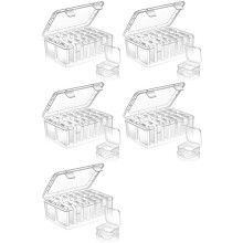 5X Kleine Opbergdoos met Deksel Kleine Doorzichtige Plastic Doos Plastic Opbergdoos Lege -Organizer voor Kleine Voorwerpen