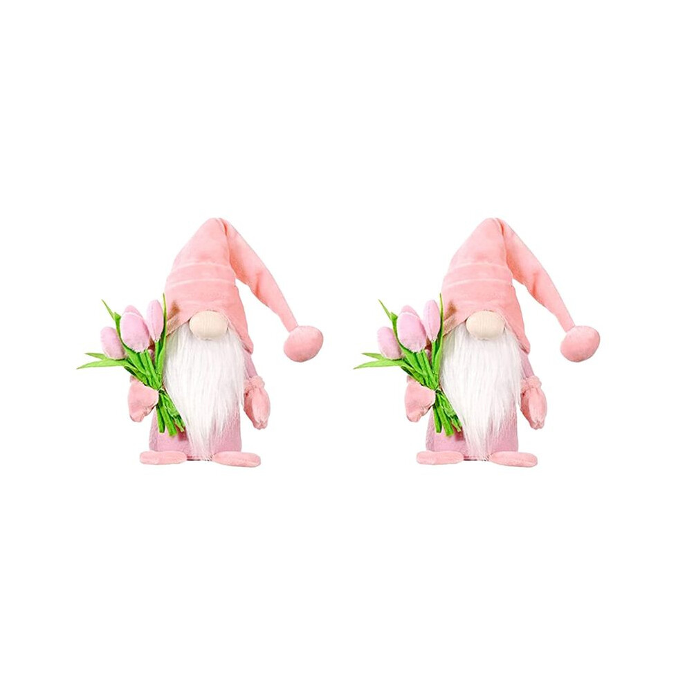 2X Gnomes Indoor Decorations, Spring Summer Gnome Holiday Decorations, Handmade Tomte Stuffed Plush Gnomes 6033689693038