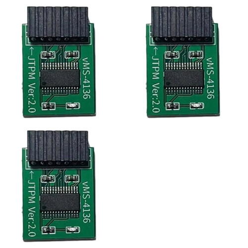 3X Module TPM2.0 14 Broches pour Interface MSI LPC. Module de Sécurité TPM2.0 pour Cartes Mères Multimarques.