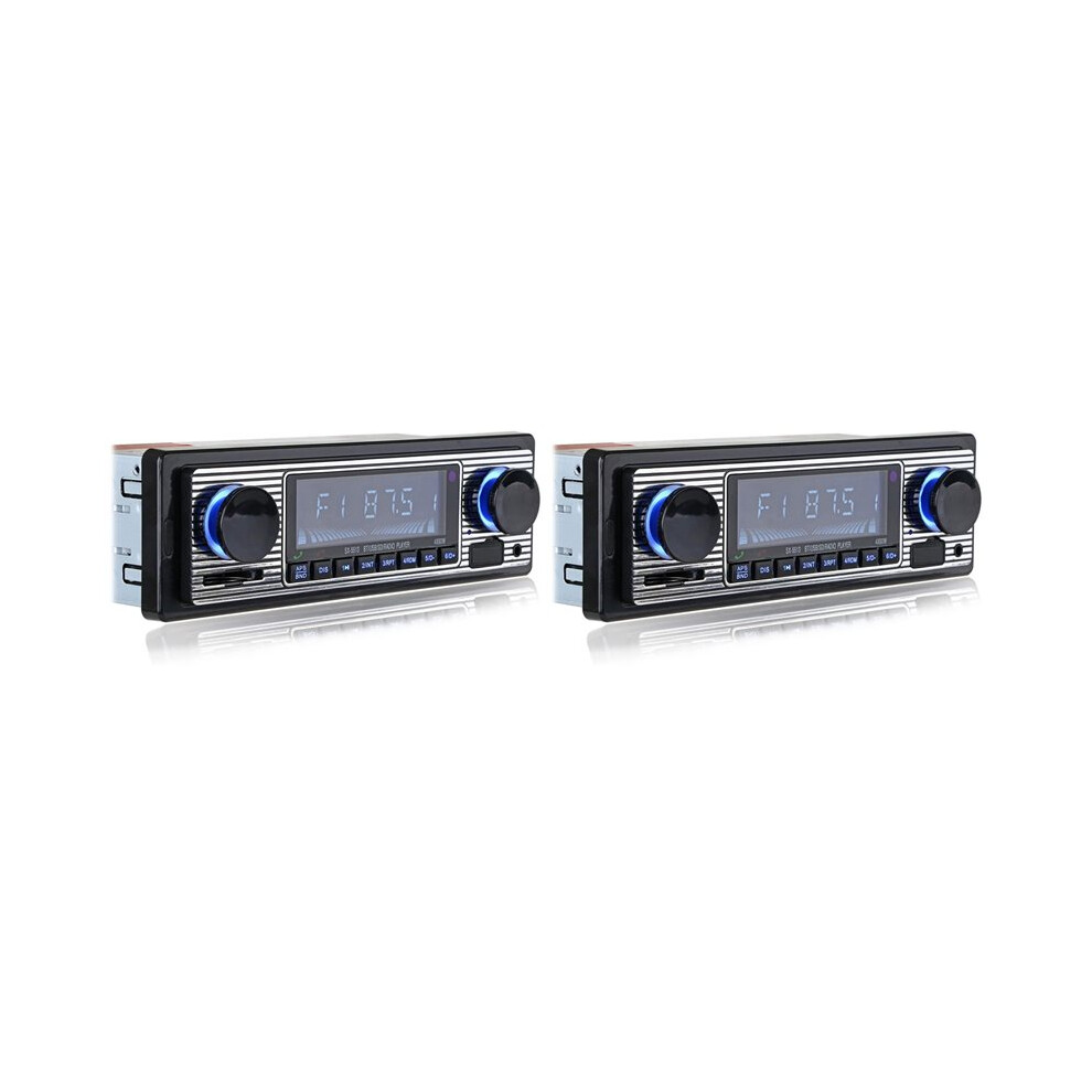 2X Auto Car Radio Vintage Wireless Mp3 Multimedia Player Aux Usb Fm 12V Classic Stereo Audio Player 6031717638778