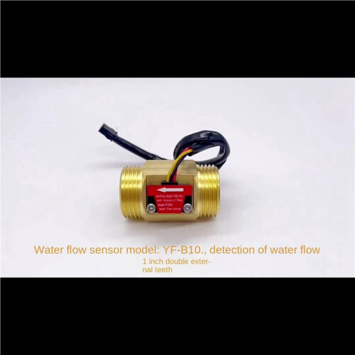2X Water Flow Sensor Hall Flow Meter 1 Inch External Wire Copper Water Flow Sensor Turbine Flow Meter 2