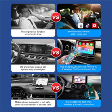 Wireless Carplay Adapter Wireless Android Auto Wired to Wireless Car Navigation Carplay Box