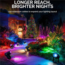 10FT Extension Cable for Outdoor Flood Lights and Spot Lights,Waterproof 4Pin Extension Cord for H7057 H7058