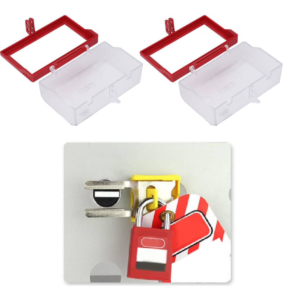 2Pcs Pc Resin Emergency Stop Button Cover Lockout For Wall Switches 9341390985142