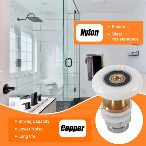 Shower Sliding Door Roller Runner Wheel 27mm Wheel Diameter 1