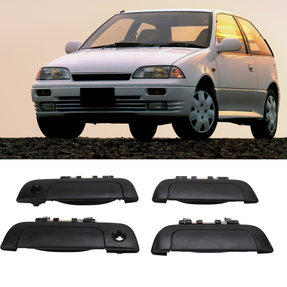 4Pcs Exterior Door Handle Kit For Suzuki Cultus Crescent Esteem Baleno 1995-2007 8751390985362