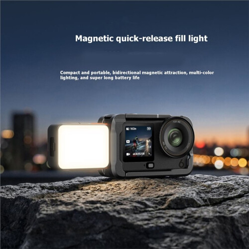 Magnetic Quick Release Fill Light  Waterproof Selfie Light for  Action6/ and Smartphone Vlogging 2